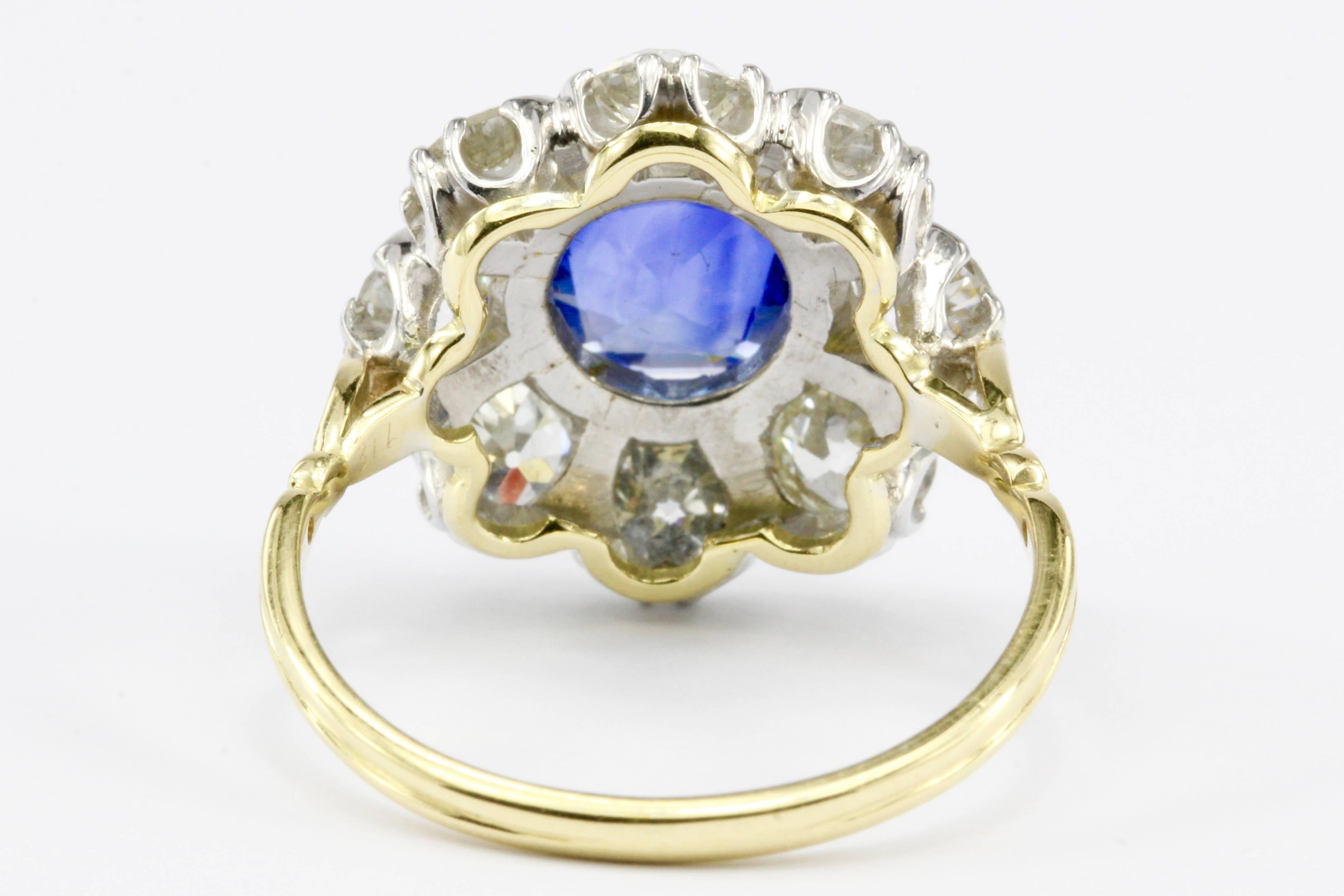 3.5 carat sapphire ring