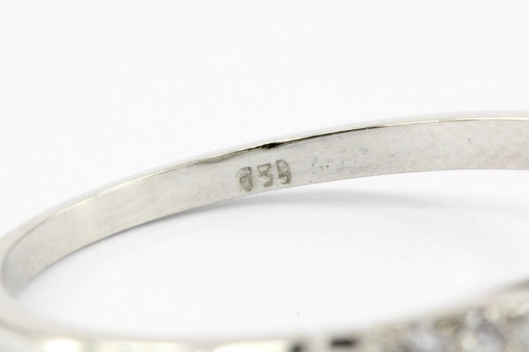 GIA Handmade Diamond Sapphire Platinum Ring at 1stDibs