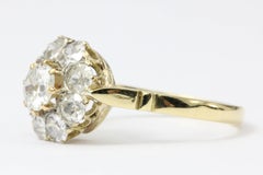 Victorian Diamond Flower Cluster Ring