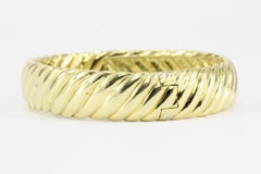 David Yurman 18 Karat Yellow Gold Cable Classic Bangle Bracelet