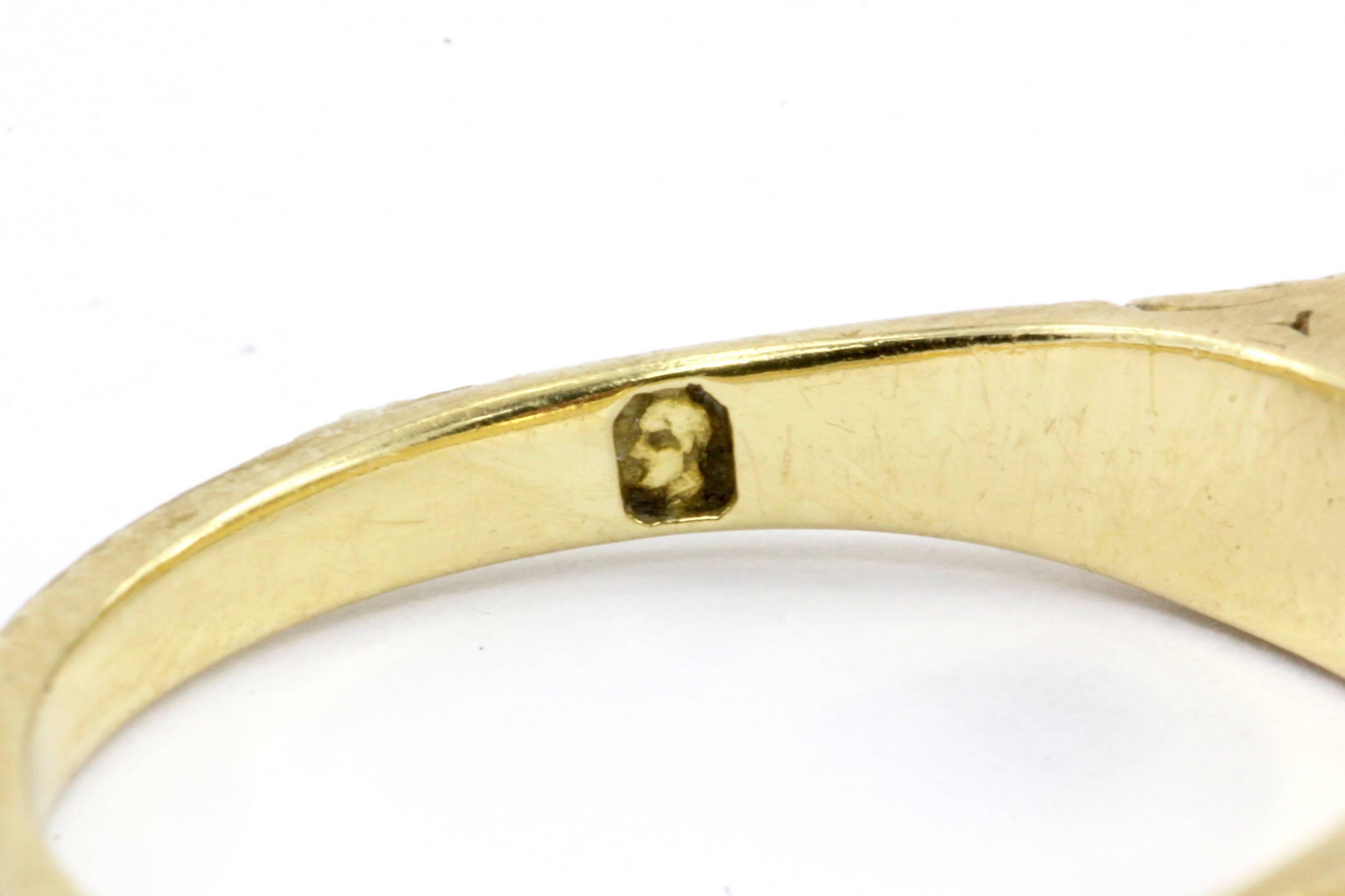 Victorian 18 Karat Yellow Gold Rose Cut Diamond and Natural Pearl Band Ring 1