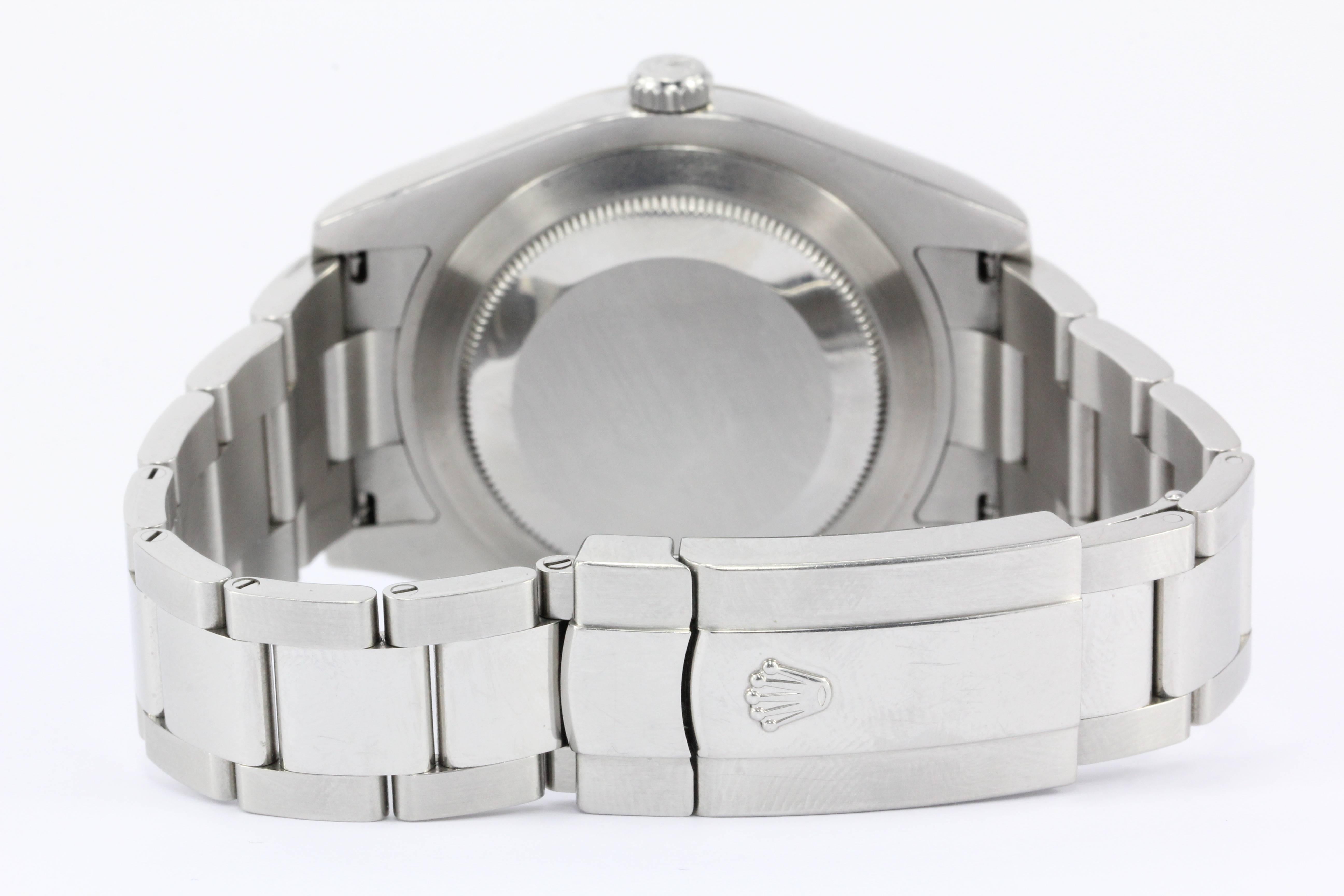 Men's Rolex White Gold Stainless Steel Datejust II Rhodium Dial Wristwatch