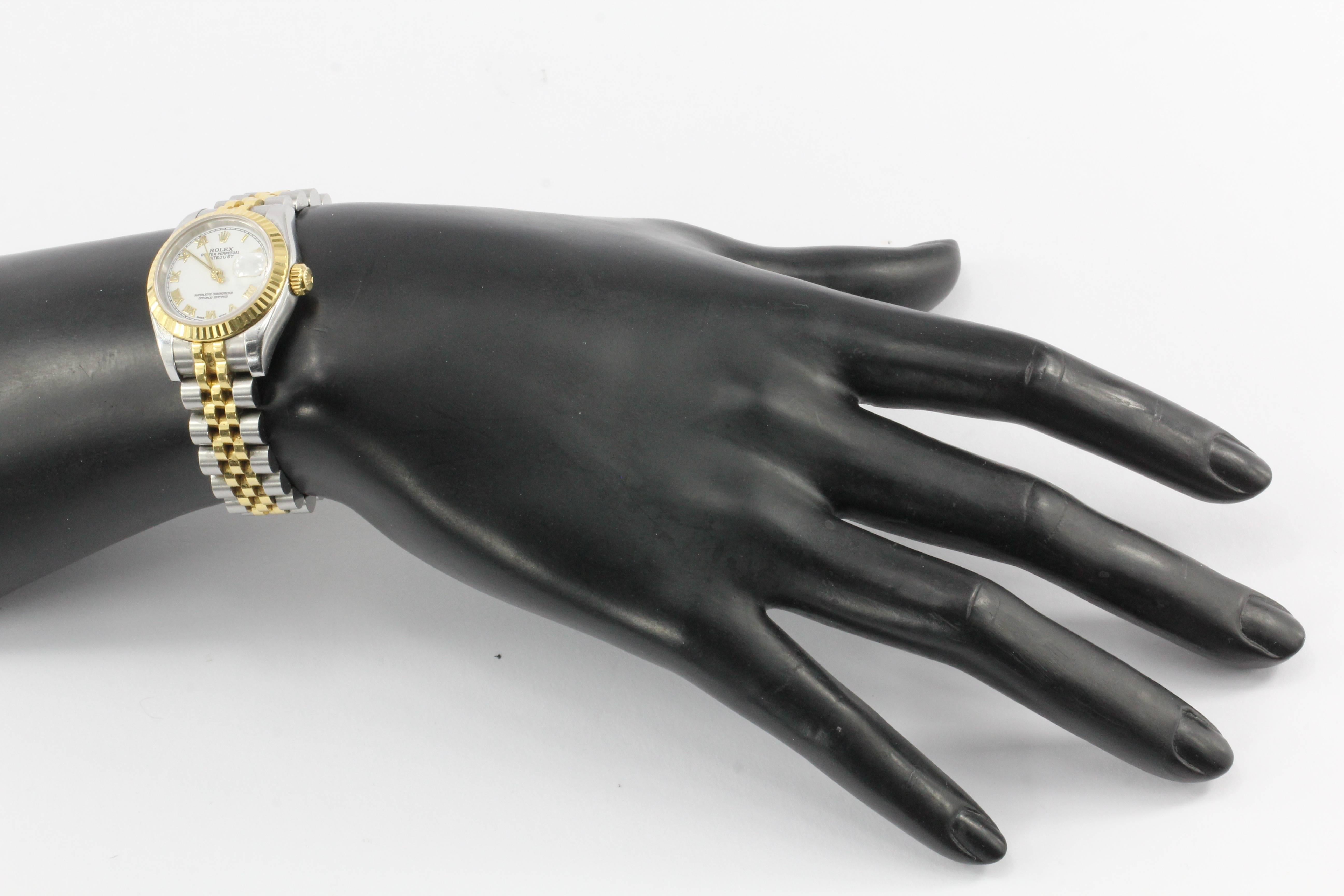Rolex Ladies Yellow Gold Stainless Steel Wristwatch Ref 179173  6