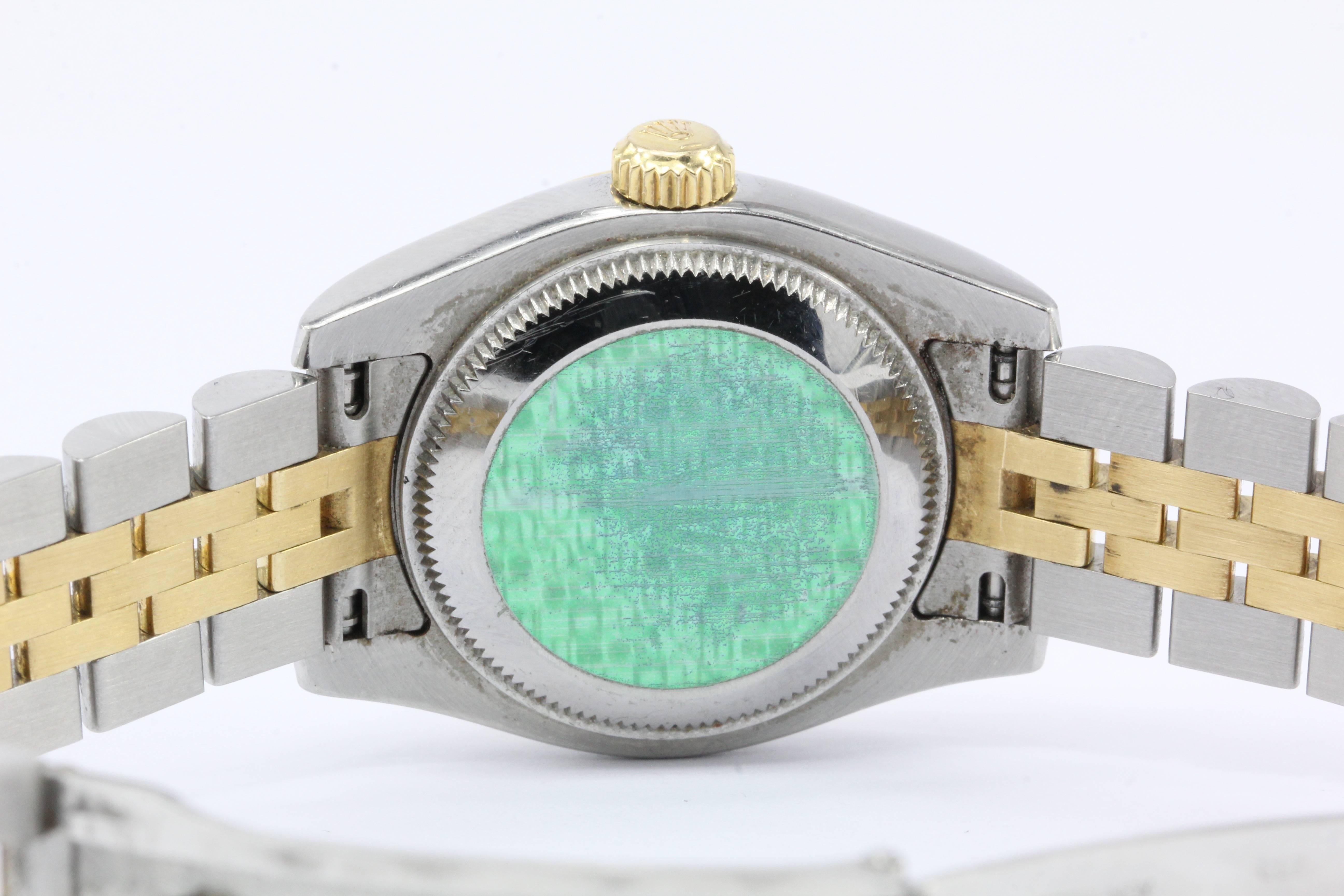 Rolex Ladies Yellow Gold Stainless Steel Wristwatch Ref 179173  3