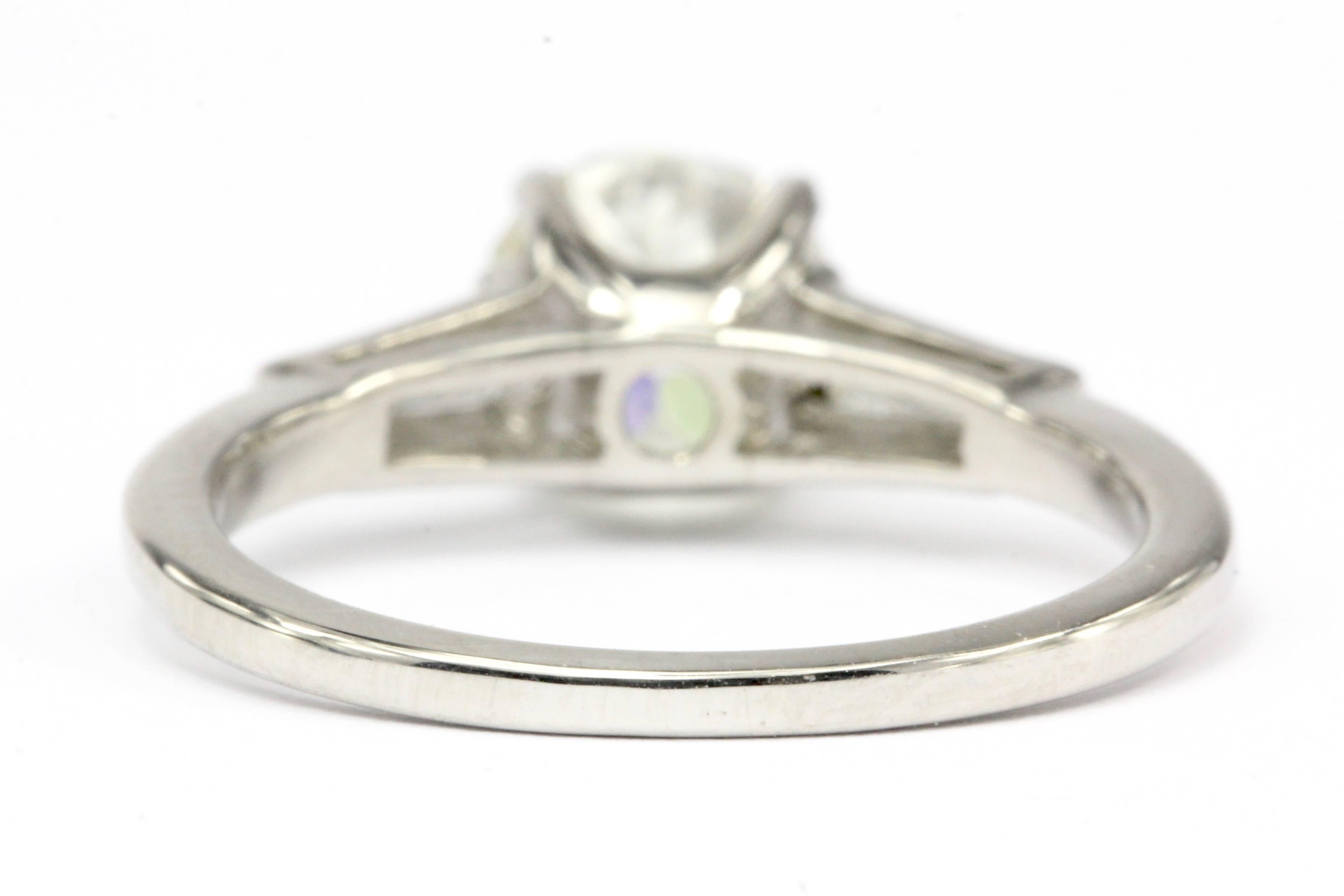 Art Deco Platinum Old European Diamond Somers Ernst Alfran Co Engagement Ring In Excellent Condition In Cape May, NJ