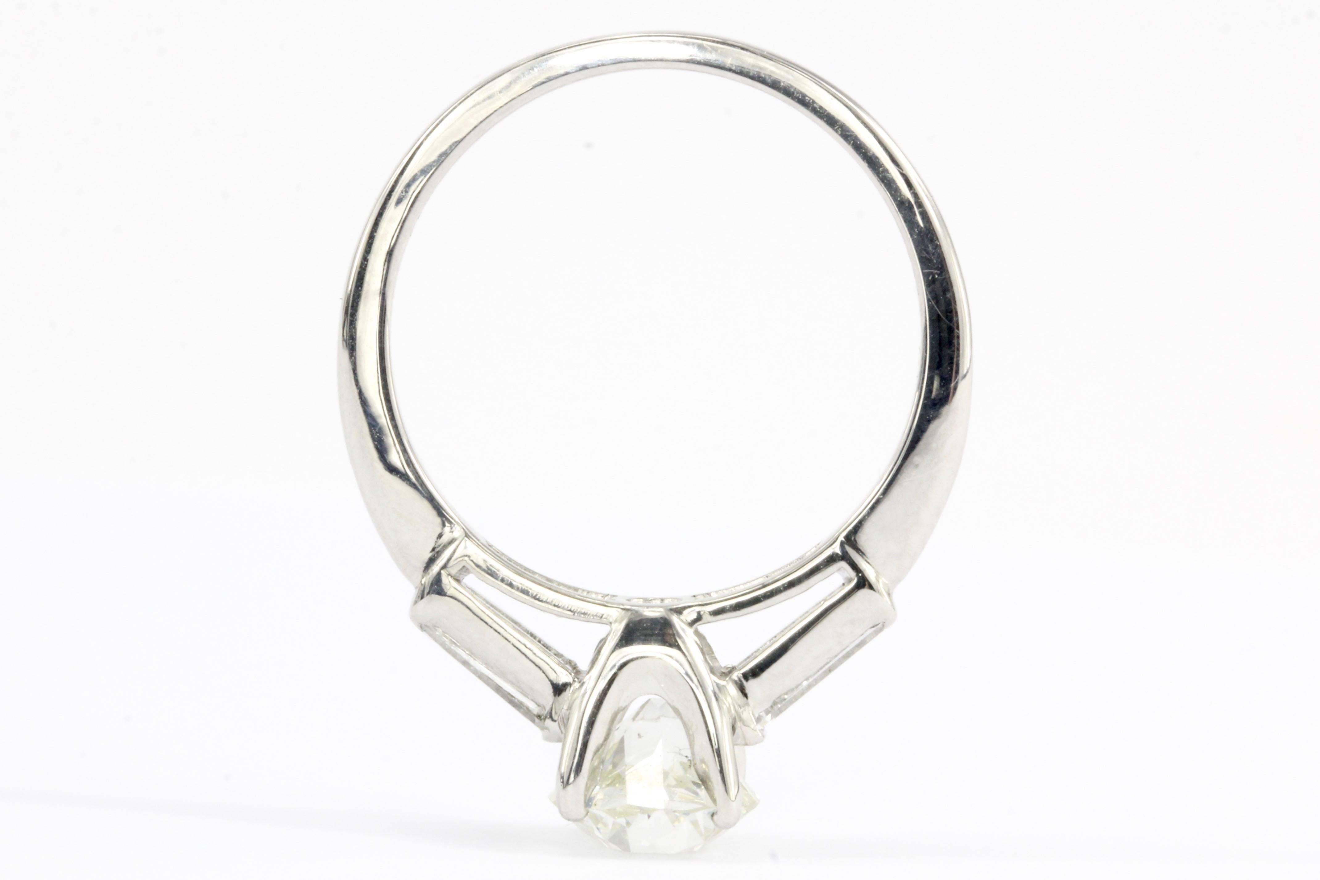 Women's Art Deco Platinum Old European Diamond Somers Ernst Alfran Co Engagement Ring