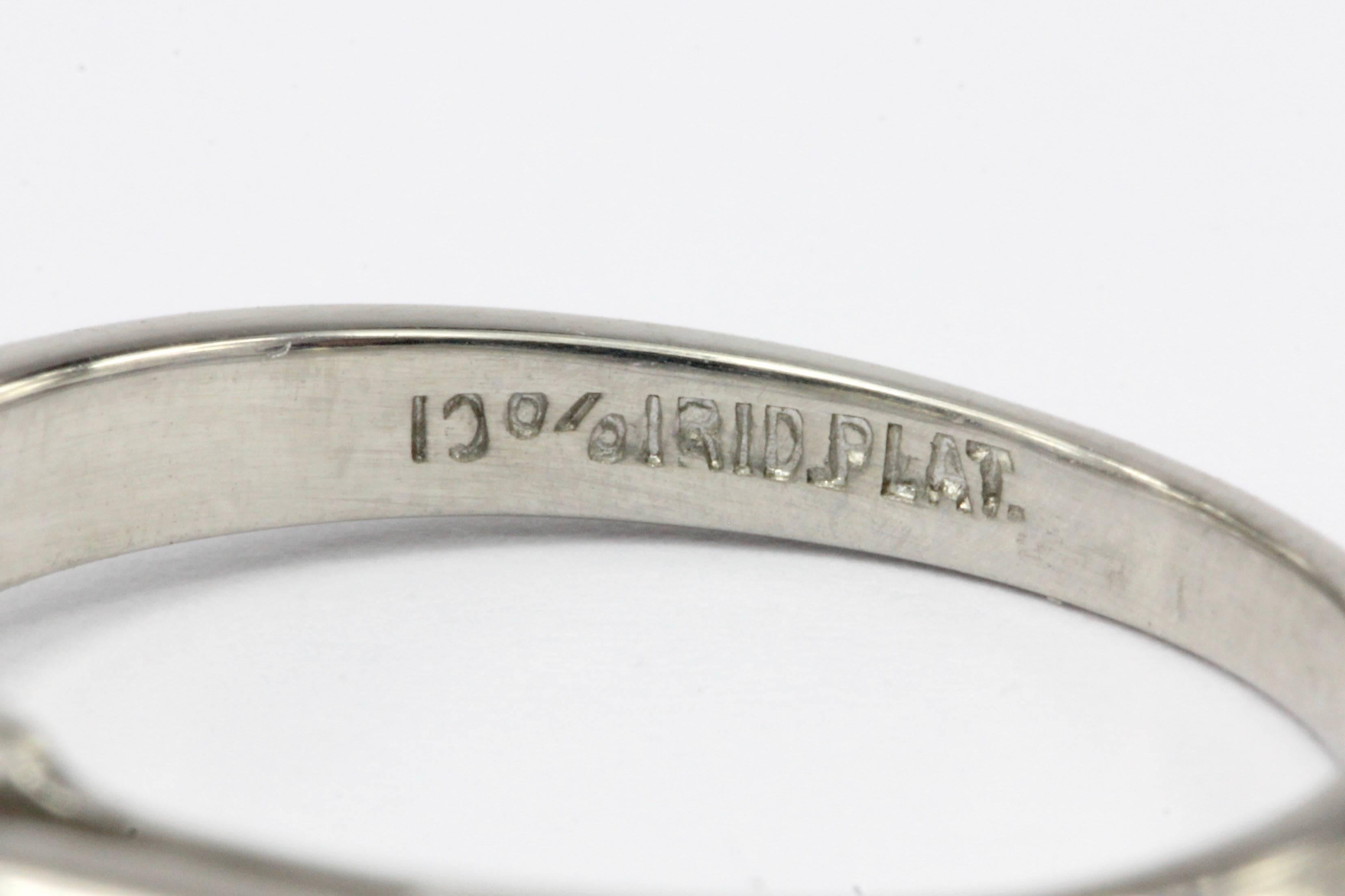 Women's Art Deco Platinum Old European Cut Diamond Engagement Ring