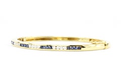 Tiffany & Co. Yellow Gold Sapphire and Diamond Bangle Bracelet