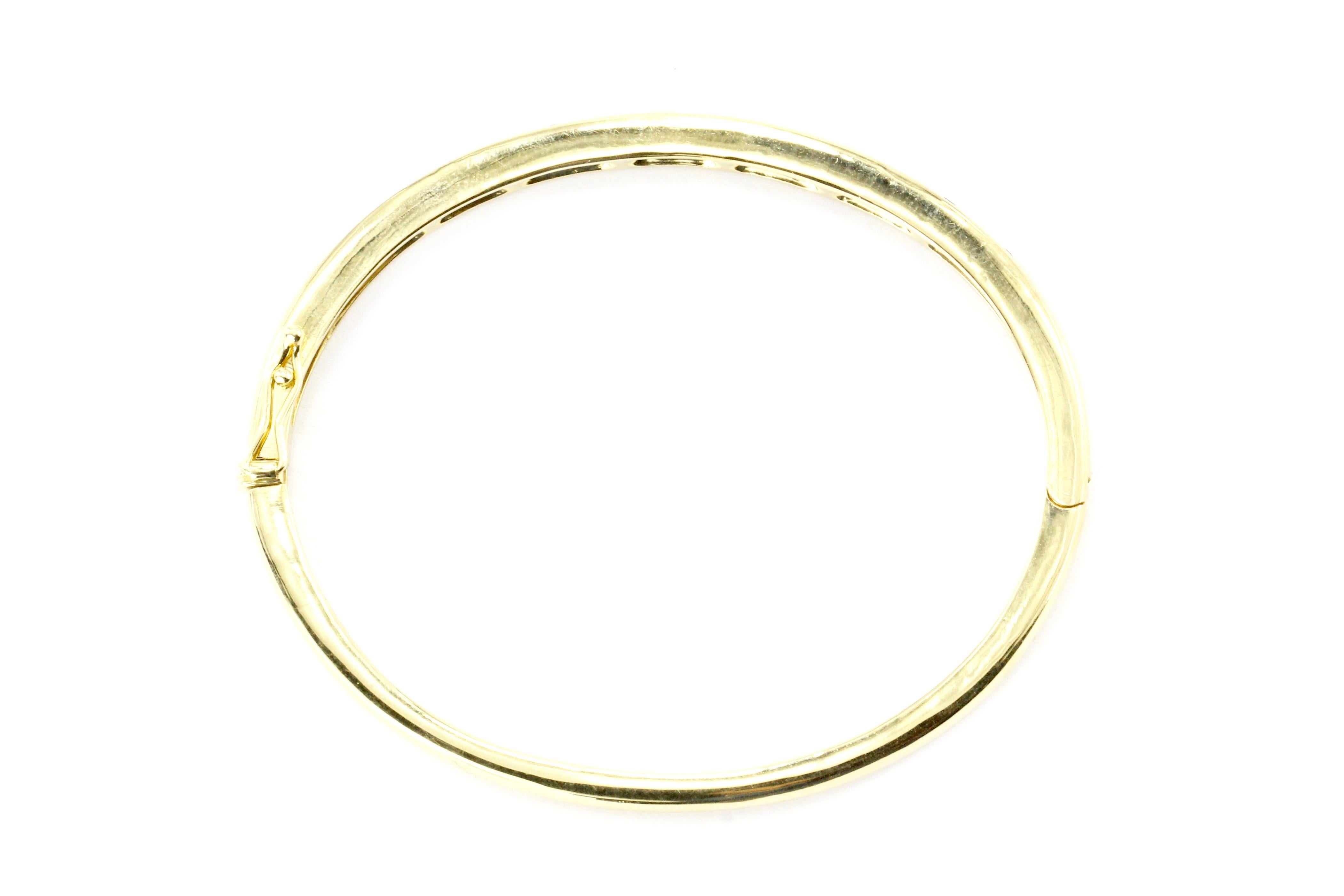 Tiffany & Co. Yellow Gold Sapphire and Diamond Bangle Bracelet 3