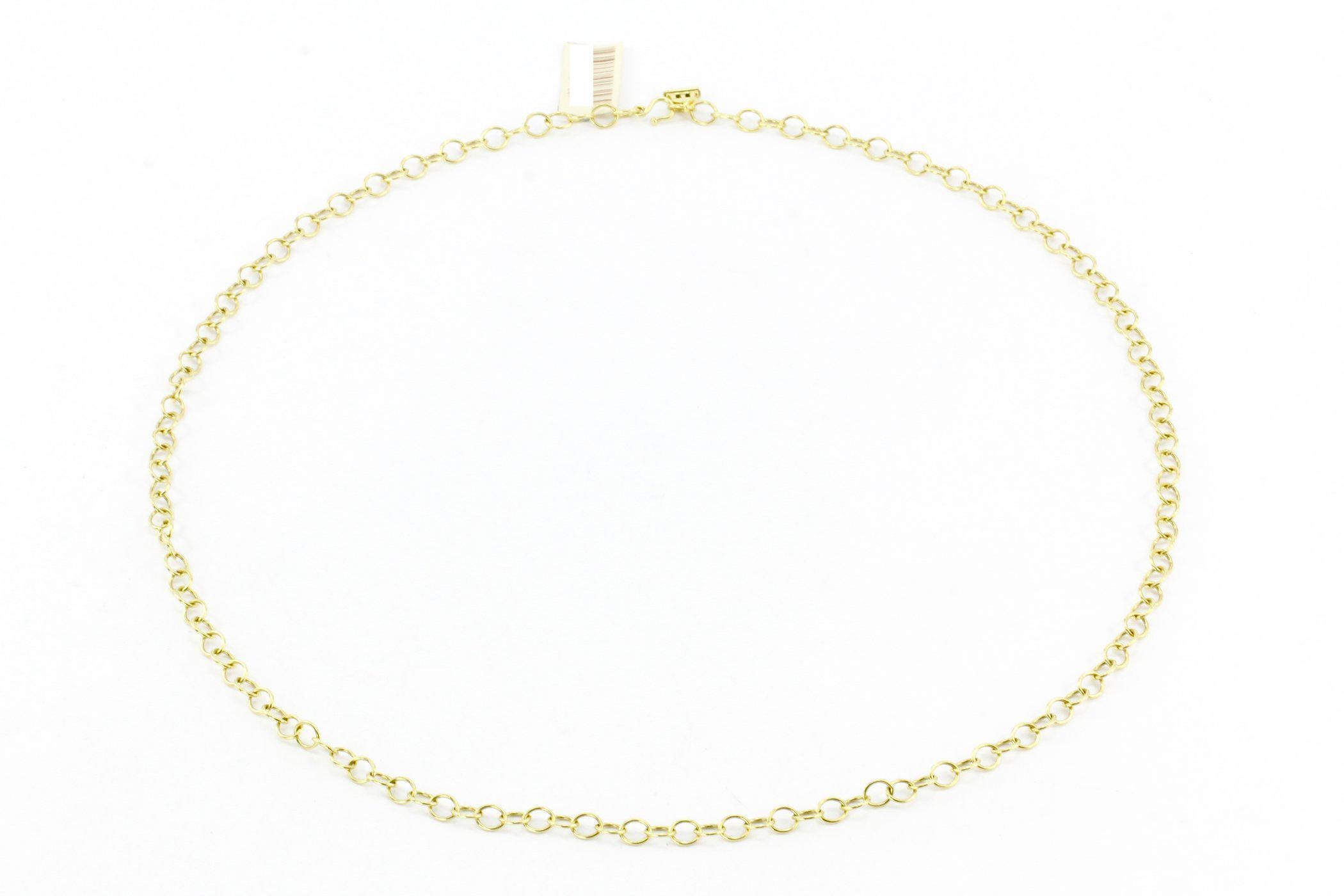 Hallmarks: 750 with Temple St. Clair Hallmark

Composition: 18K Yellow Gold

Total length: 32 inches

Necklace Weight: 36.1 grams

Necklace Condition: New With Tags, Never Worn