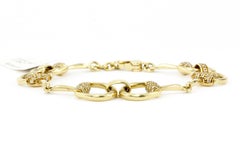 Gucci 18 Karat Yellow Gold 1.05 Carat Diamond Horse Bit Bracelet