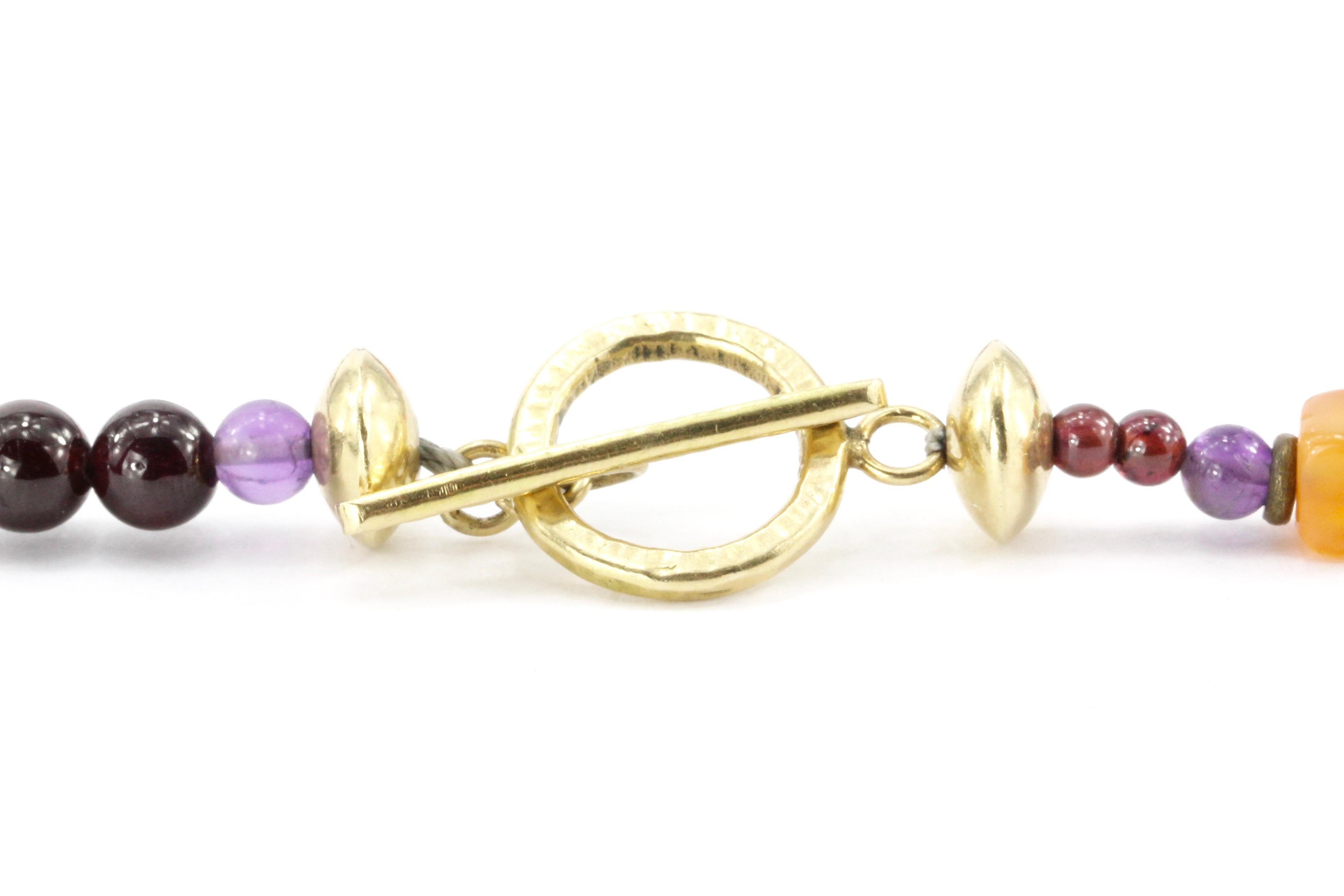 Women's Benny & Valene Aldrich Ju-Ju Beads Sterling Silver & Gold Inlaid Heart Necklace