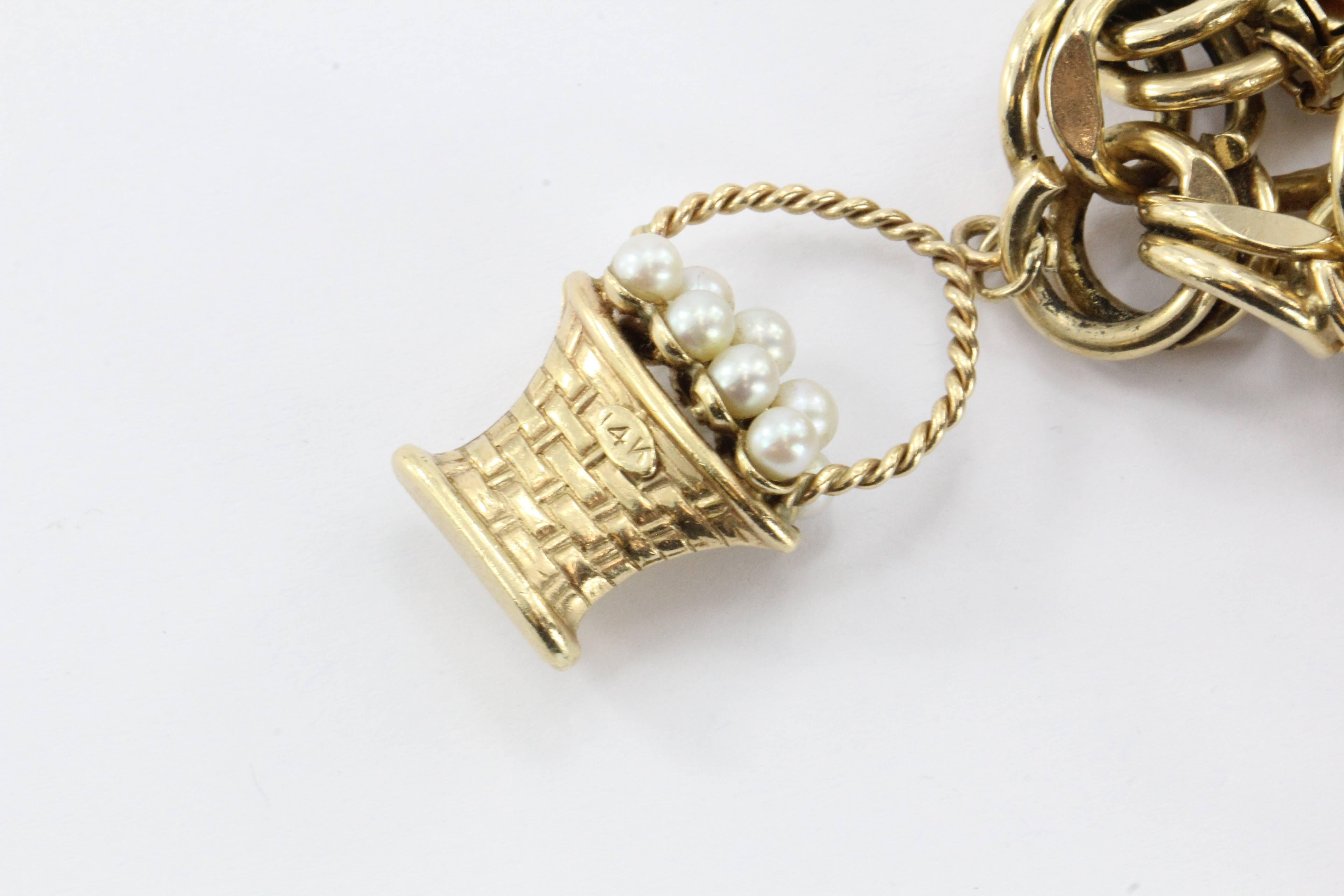 gold bracelet charms