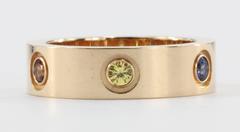Cartier Love Multicolor Gem Gold Band Ring