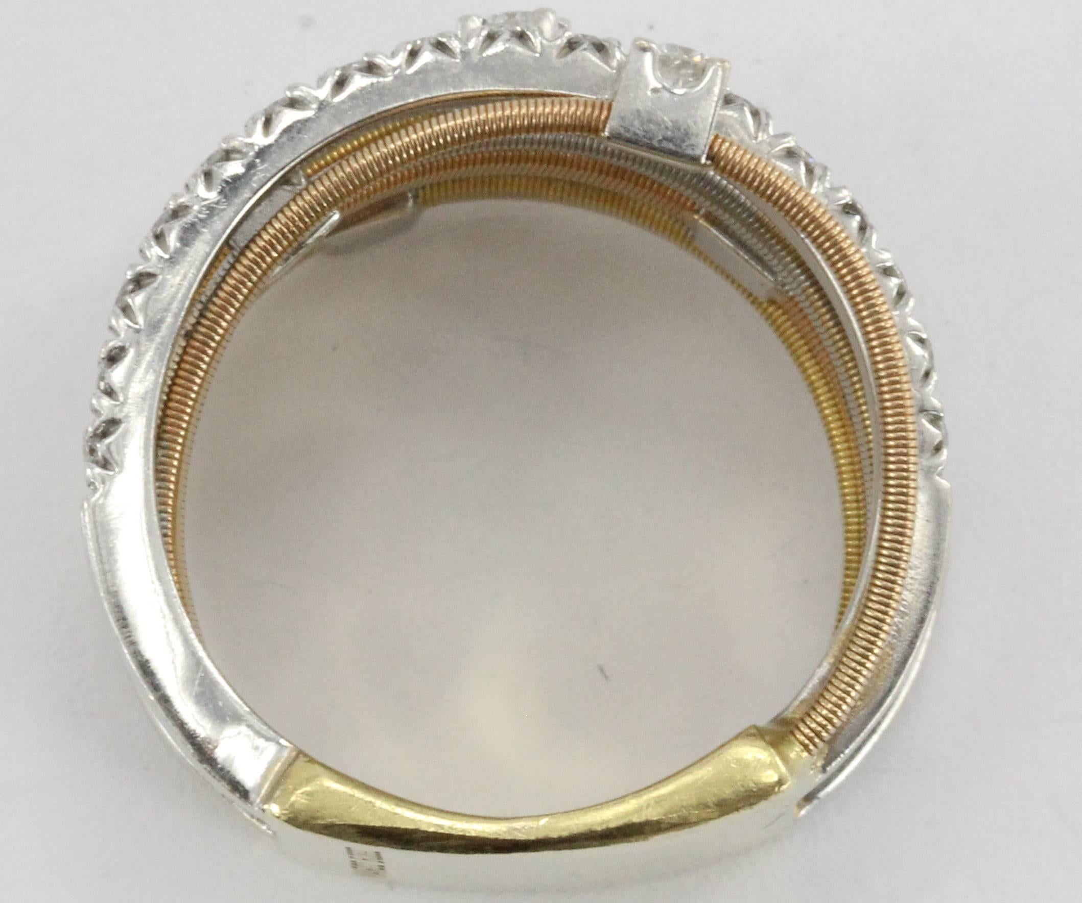 Marco Bicego Diamond Three Color Gold Seven Strand Ring 1
