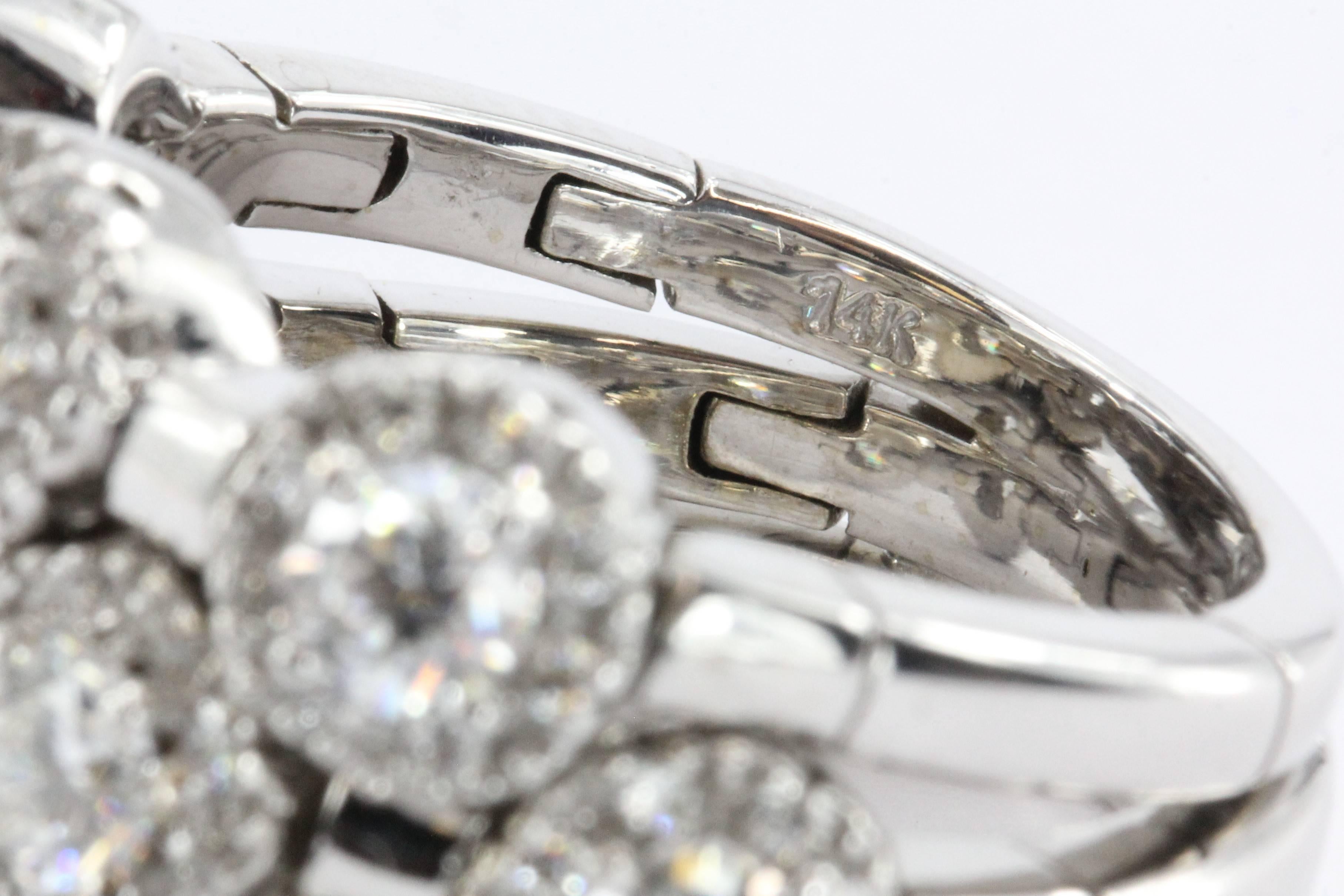 Sonia Bitton Diamond Gold Flex Ring In Excellent Condition In Cape May, NJ
