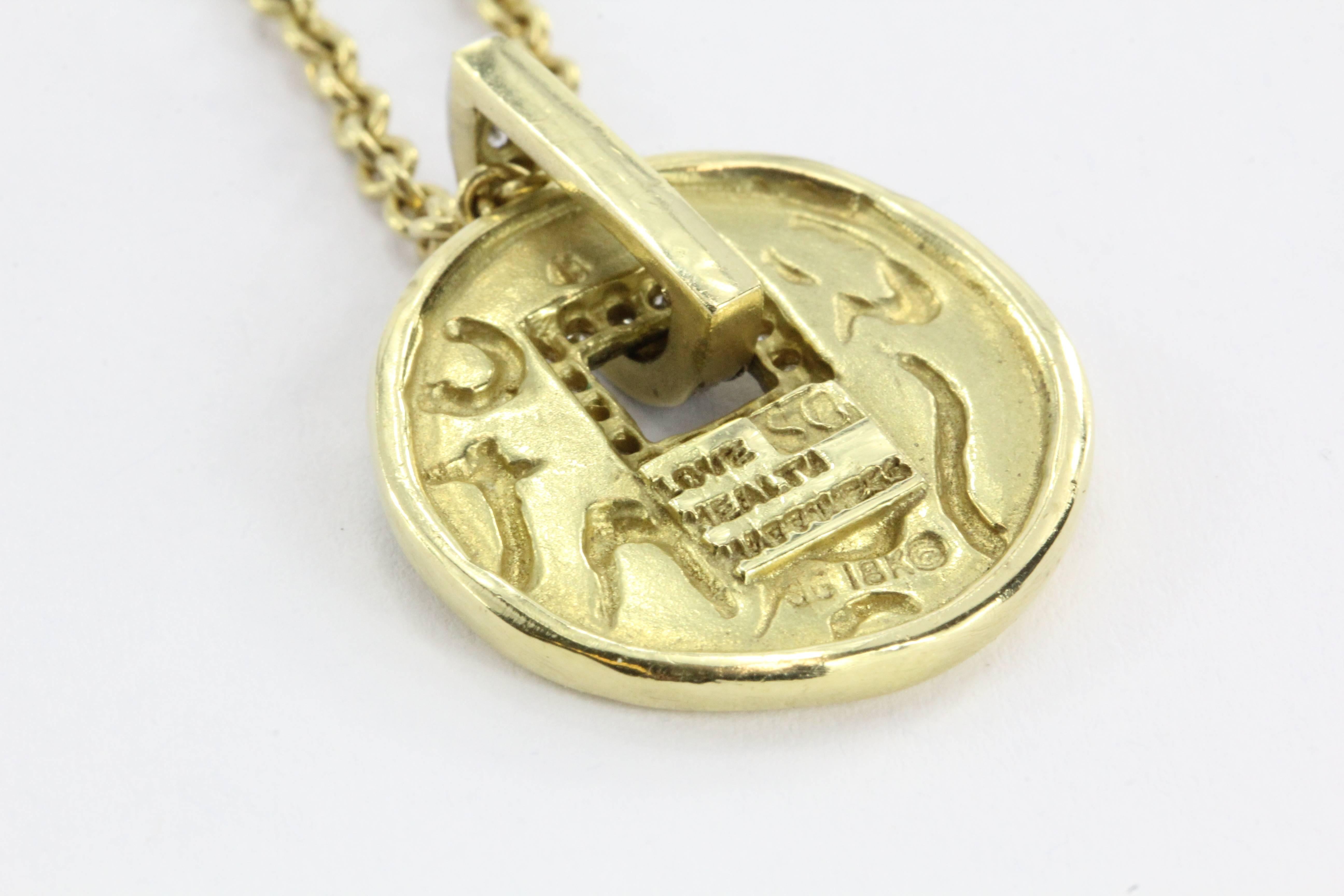 SeidenGang Liebe des Lebens Diamant Gold Charme 2