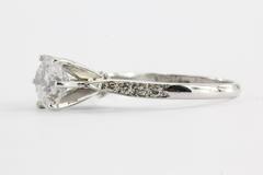 14K Weißgold 1::05 Karat Solitär-Schliff Diamant Verlobungsring 1::1 TCW