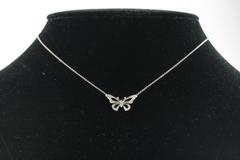 Tiffany & Co Platinum & Diamond Butterfly Pendant Necklace