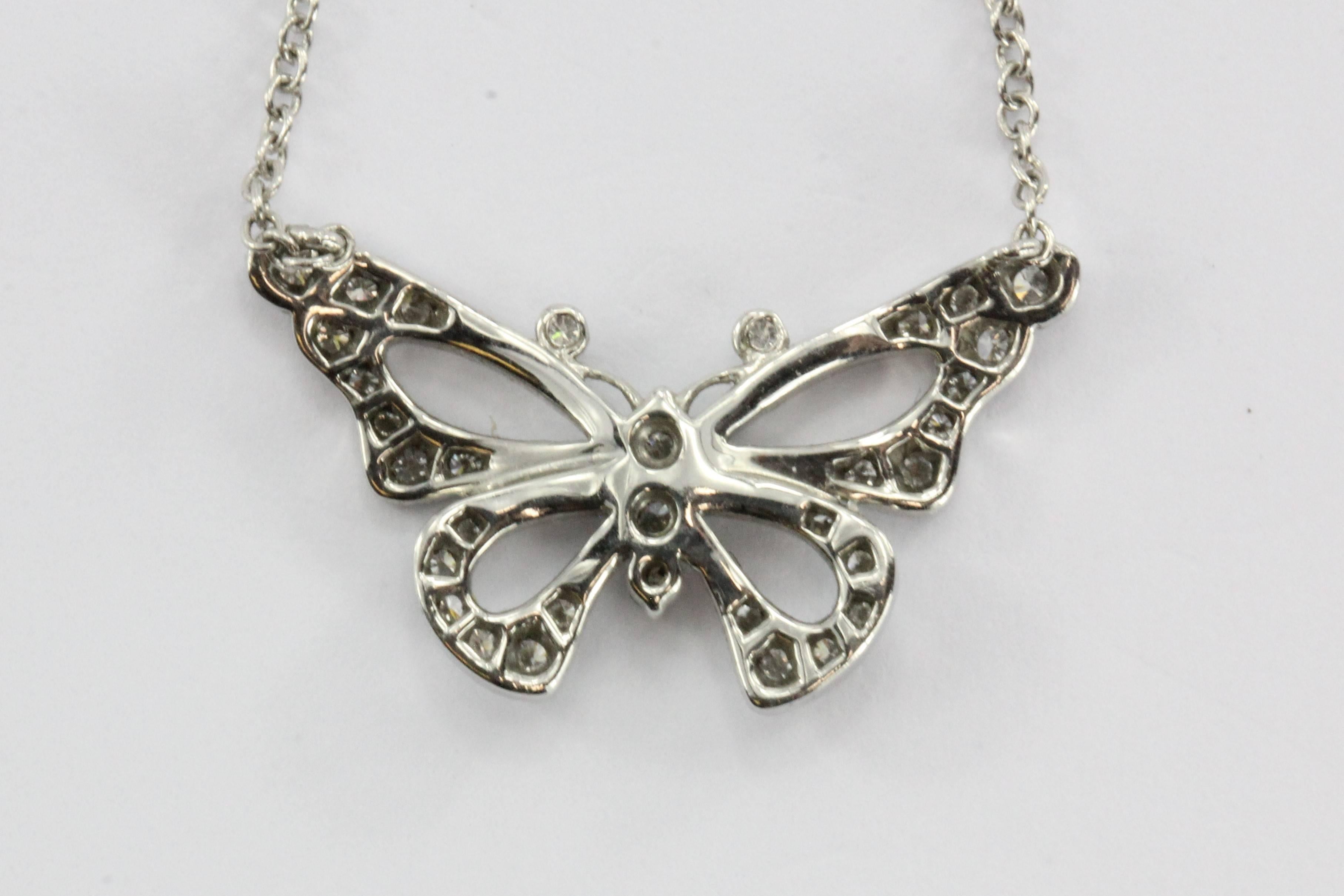 diamond butterfly necklace tiffany