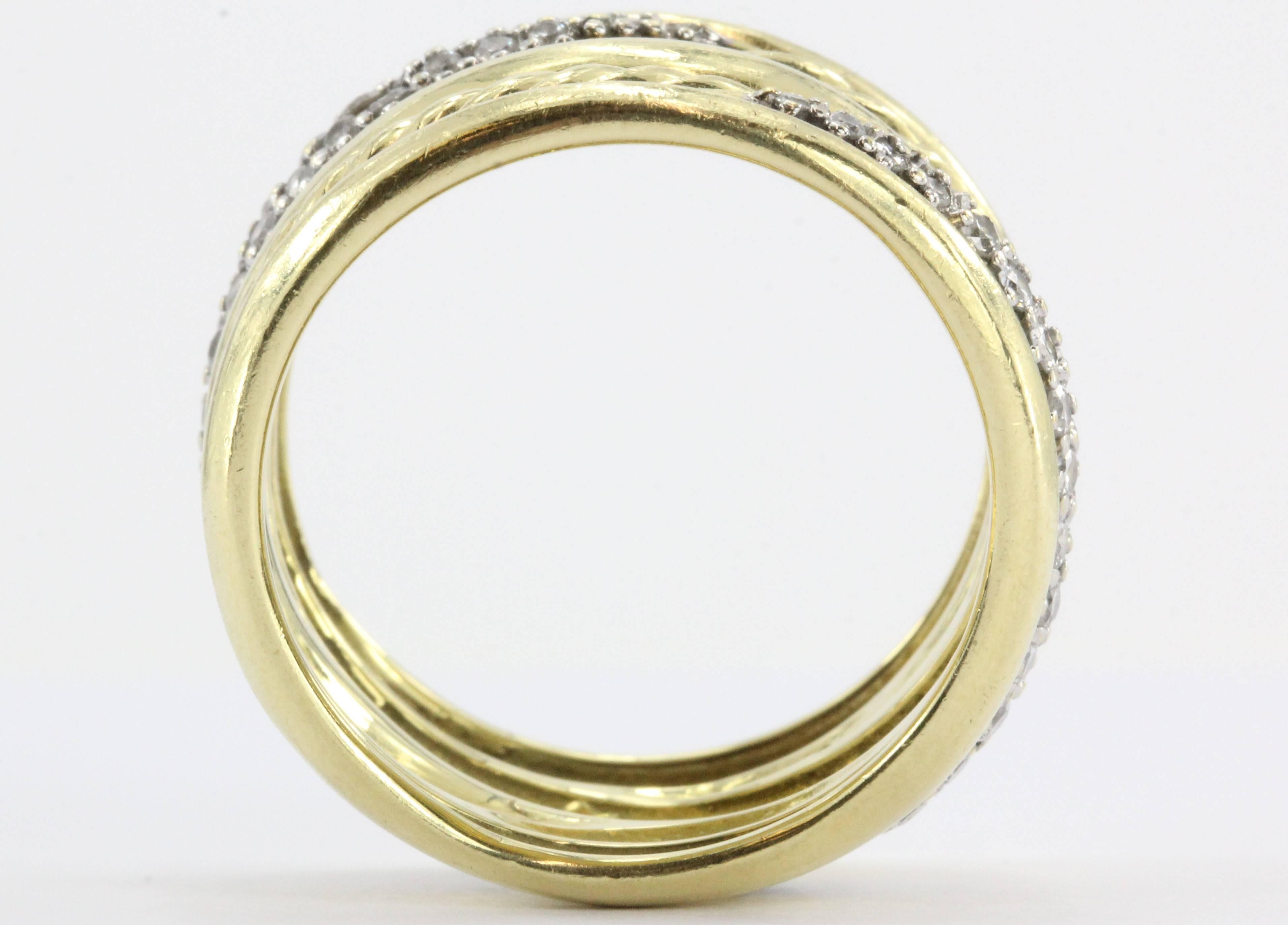 david yurman x crossover ring with diamonds