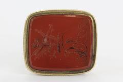 Antique Victorian 14k Gold Dragon Carnelian Wax Seal Fob