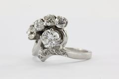 Art Deco Byard Brogan Philadelphia 2 Carats Diamonds Platinum Ring