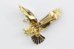 Herbert Rosenthal American Bald Eagle Diamond Gold Platinum Brooch Pin