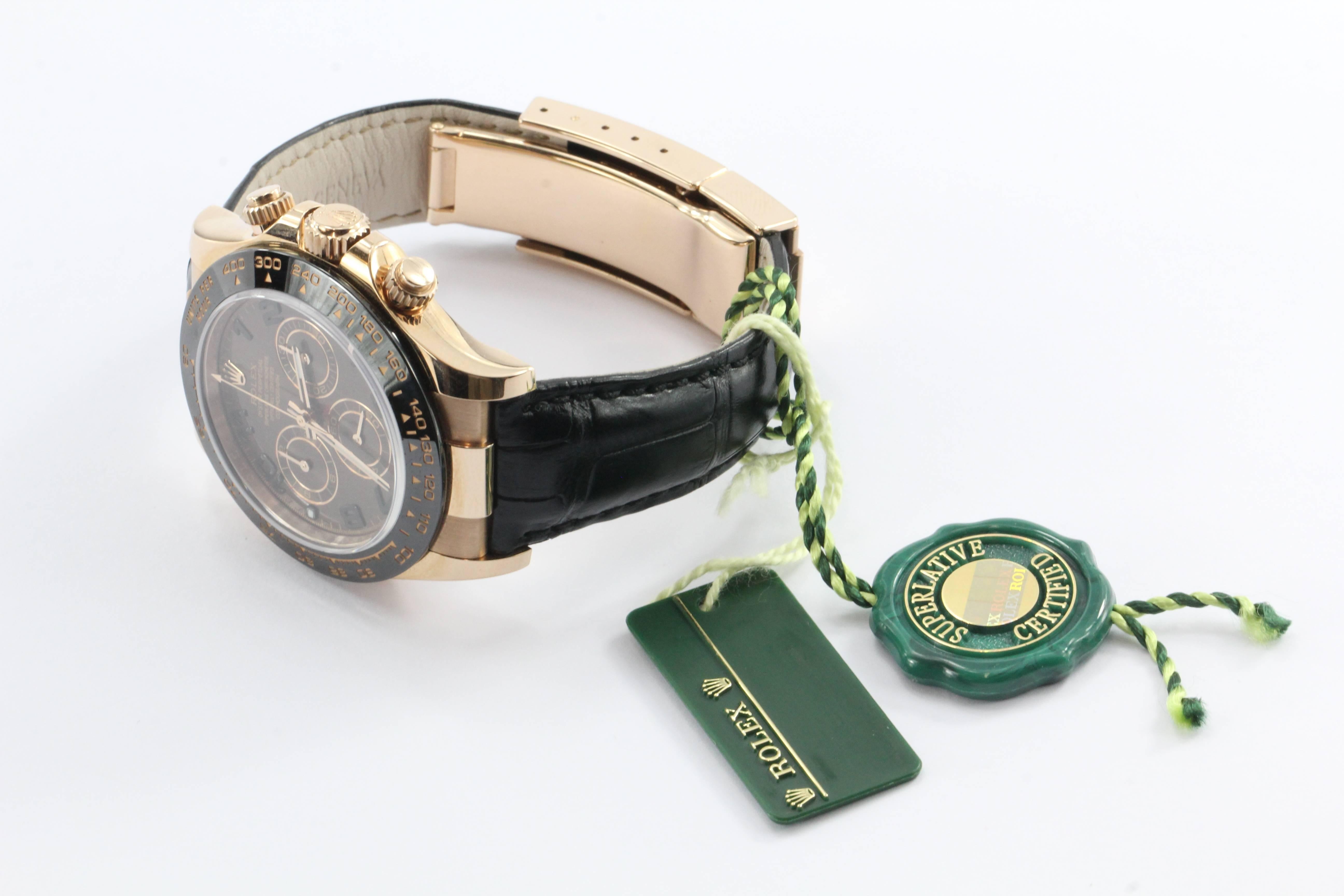 Rolex Rose Gold Chocolate Dial Cosmograph Daytona Wristwatch Ref 116515ln 2