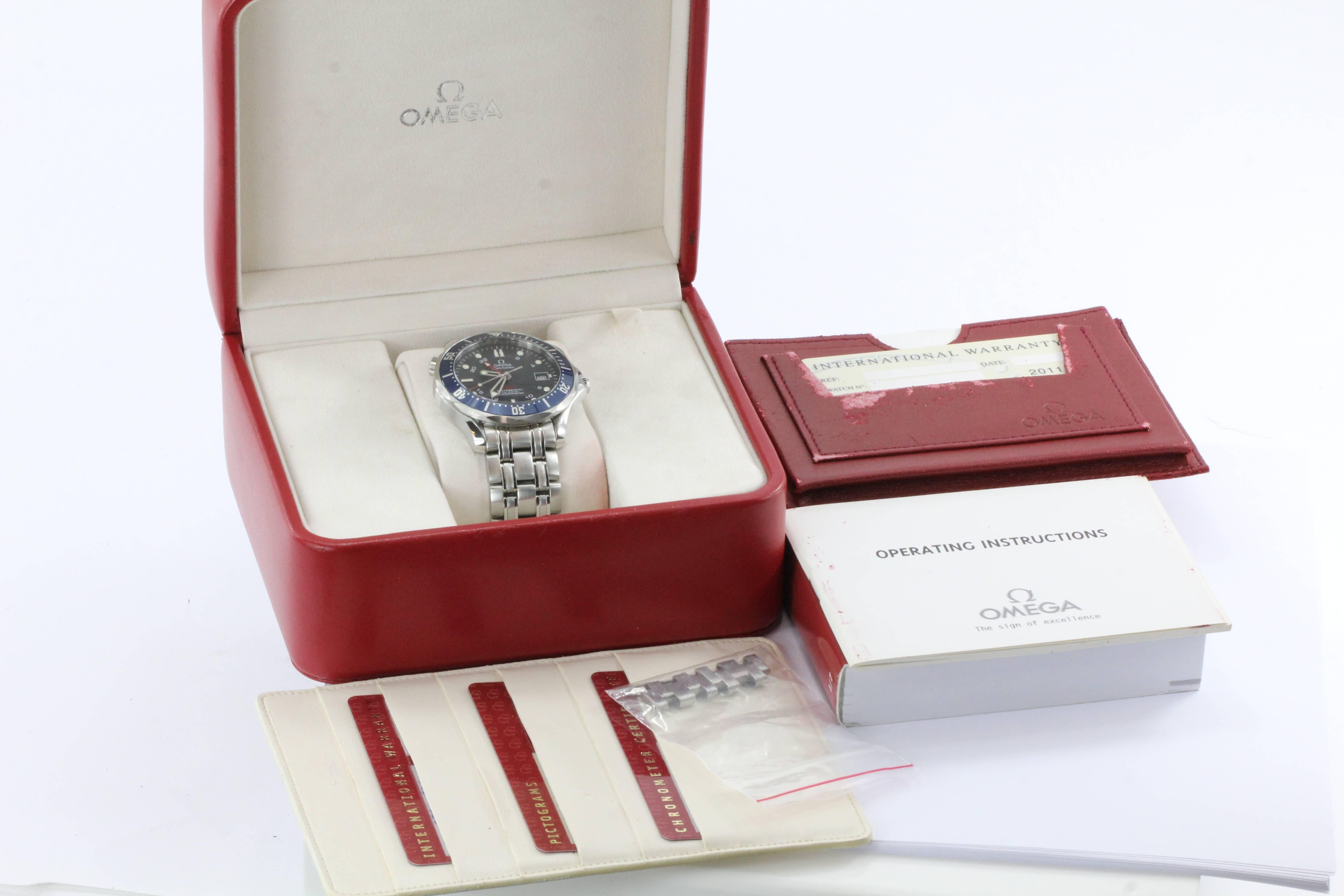 Omega Stainless Steel Seamaster James Bond 300M GMT Wristwatch 5