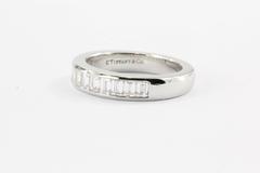 Tiffany & Co. Diamond Platinum Channel Set Band Ring