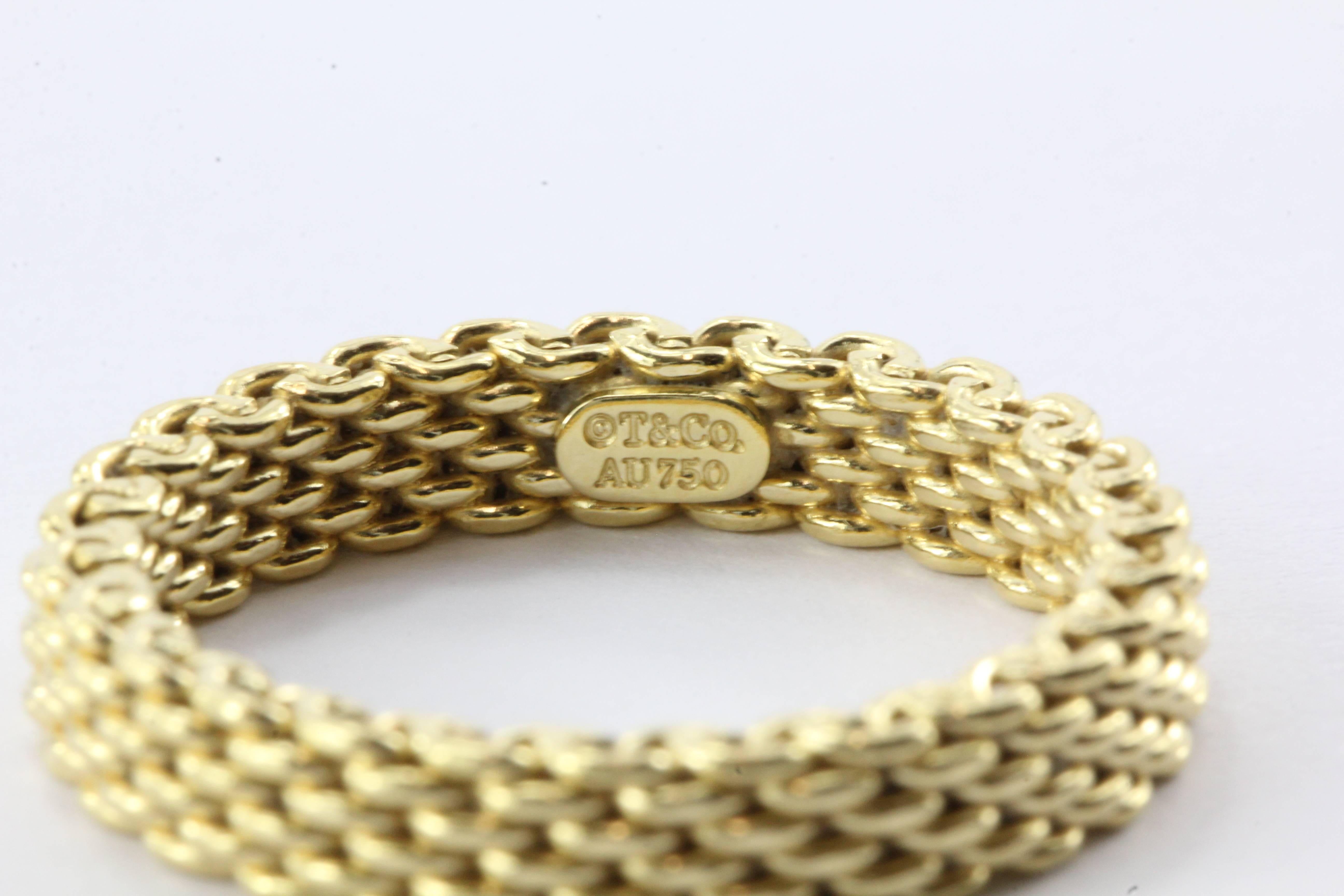 tiffany gold mesh ring