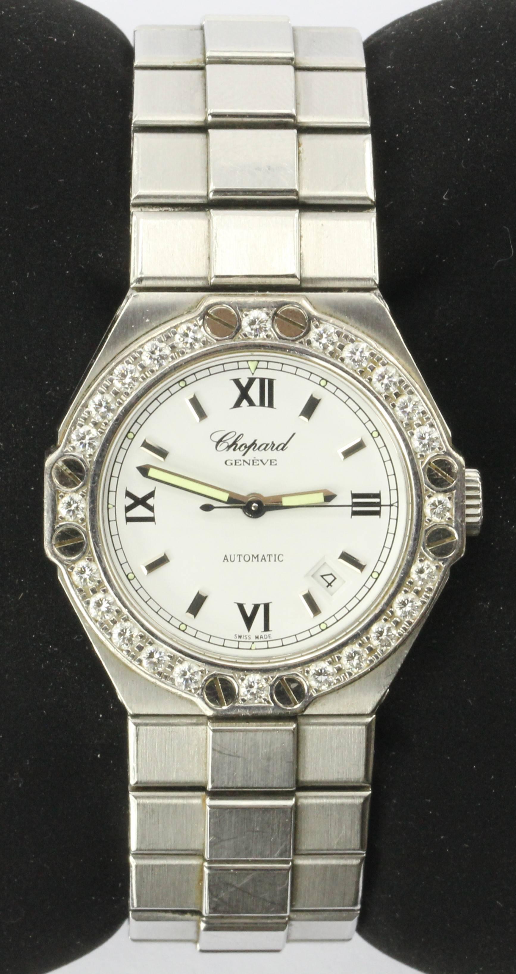 Chopard Ladies Stainless Steel Diamond St. Moritz Automatic Wristwatch 3