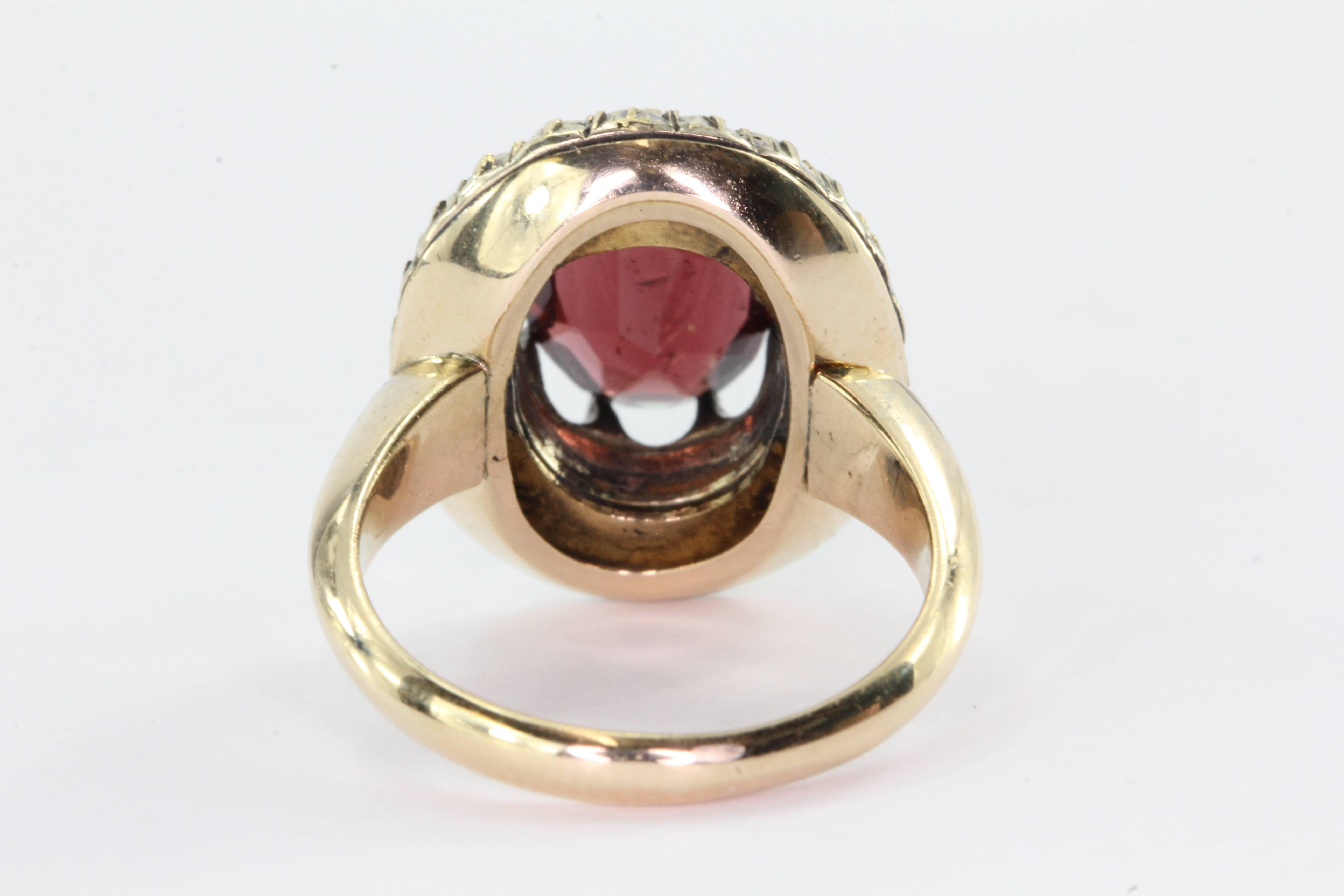 garnet and pearl ring