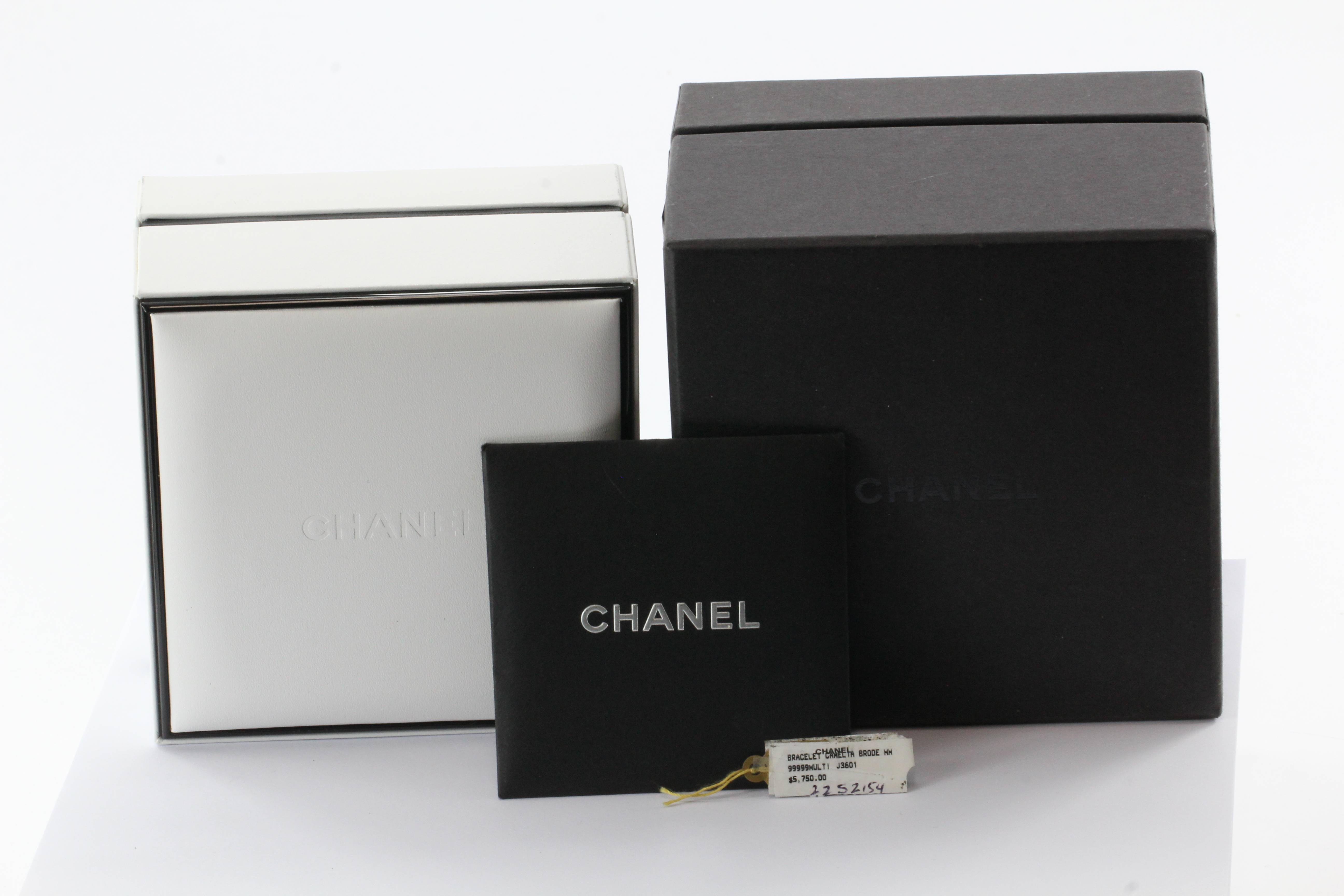 Chanel Camelia Brode Diamond Gold Bracelet 1