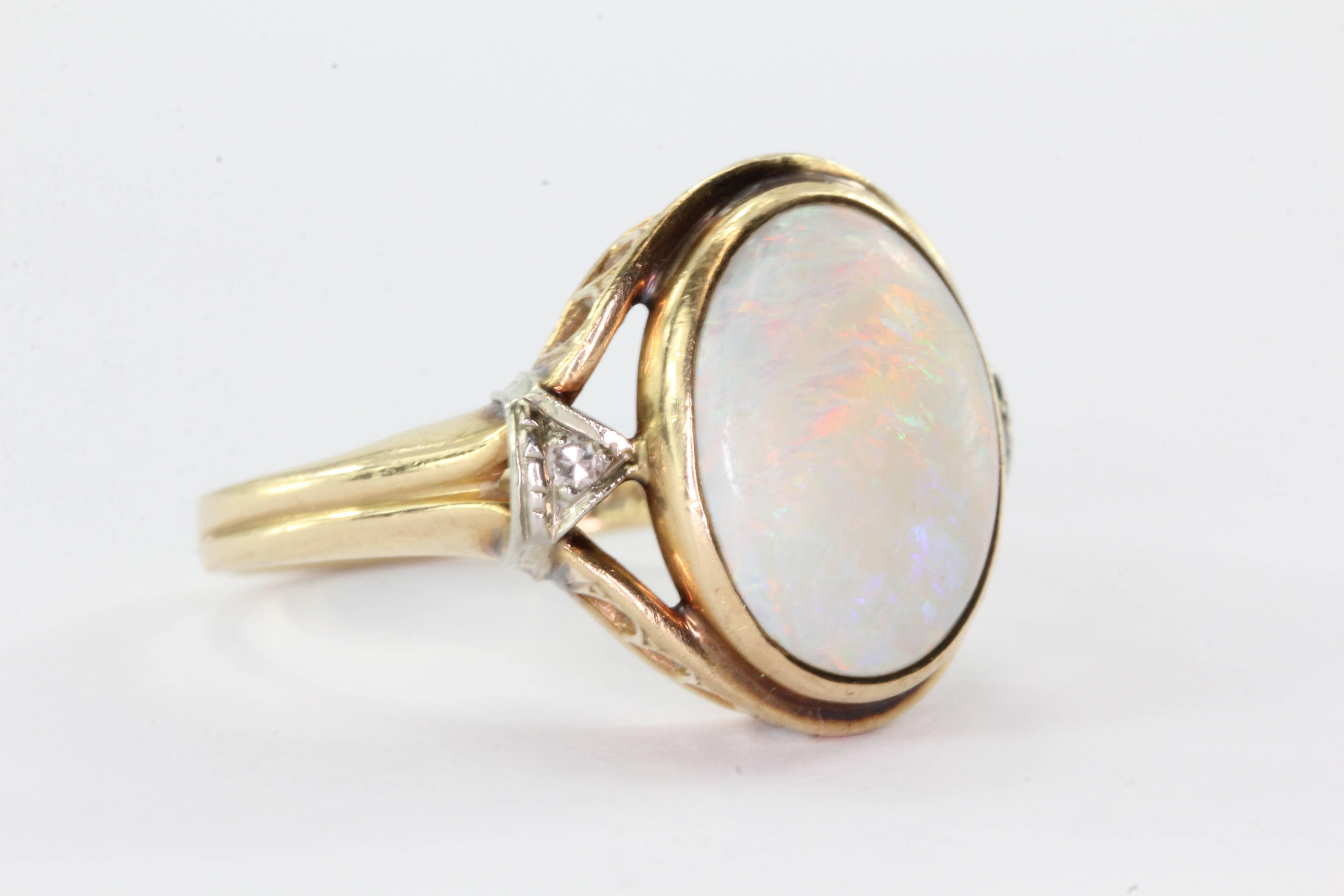 gothic opal ring