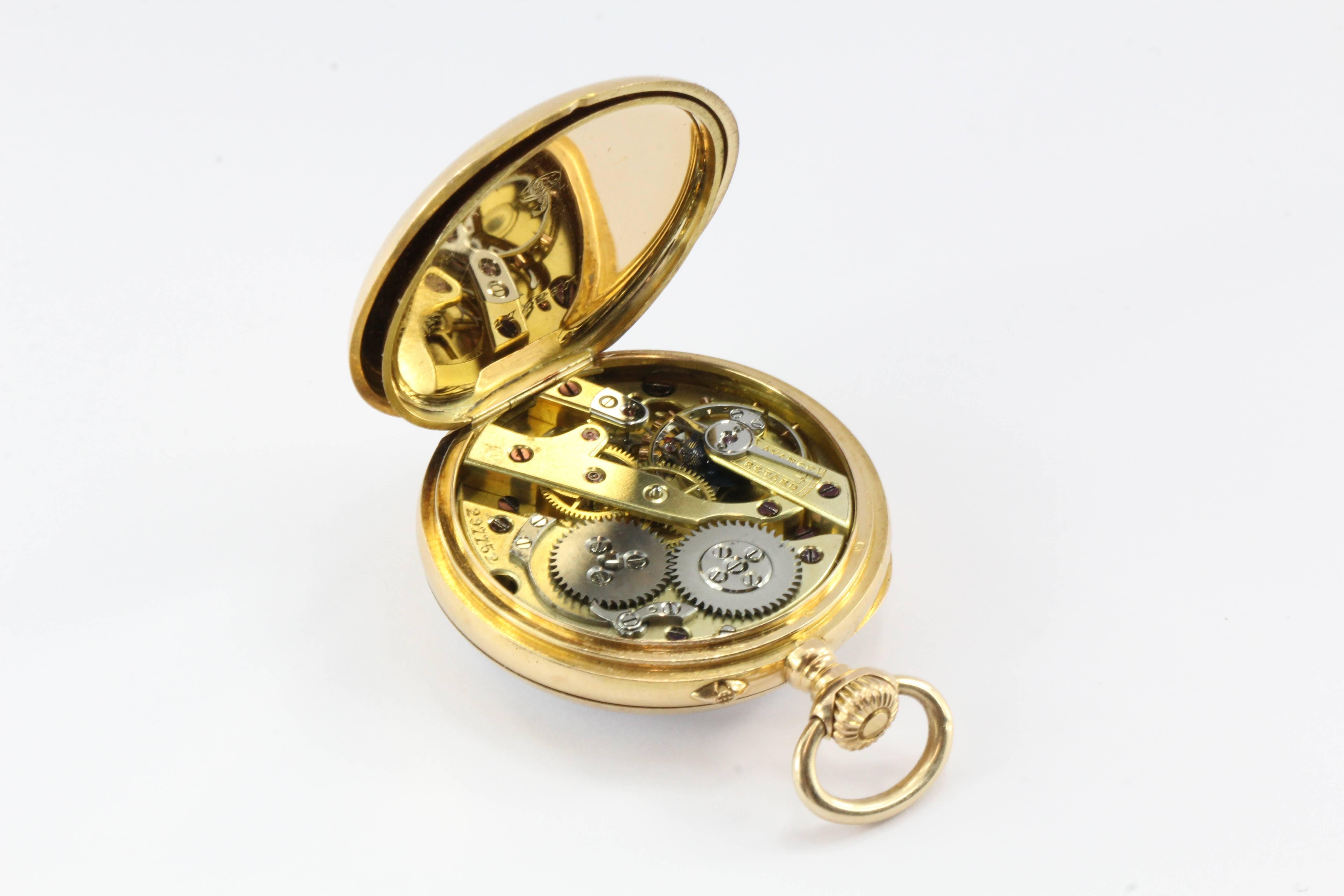 Antique Vacheron & Constantin Yellow Gold Blue Enamel Pocket Watch c1900 1