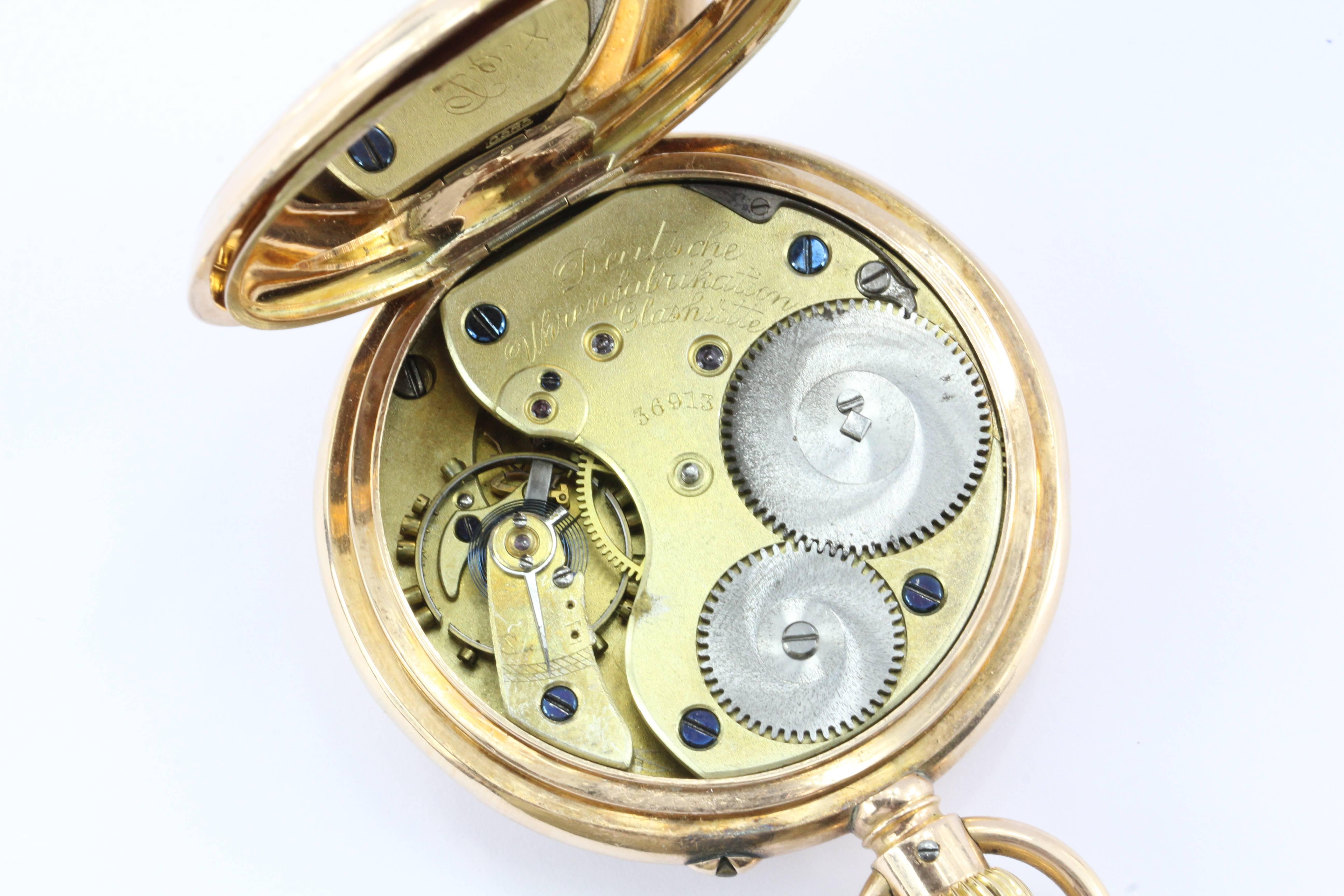 A. Lange & Sohne Glashutte Yellow Gold German Pocket Watch c1897 2
