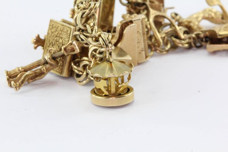 1950s Unique Charm Bracelet With Moveable Charms at 1stDibs unique