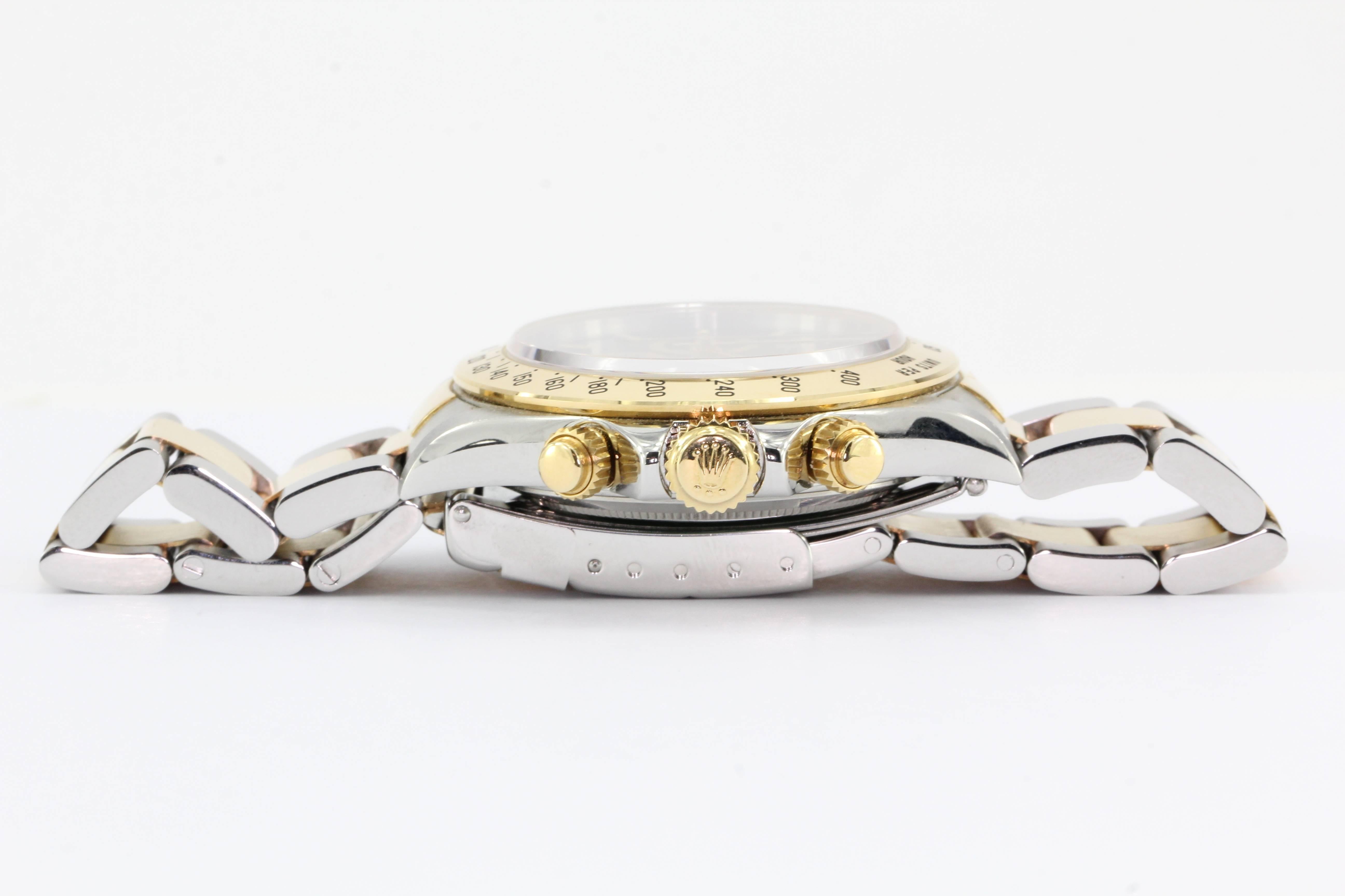 Rolex yellow gold stainless steel Perpetual Daytona Automatic Wristwatch   1