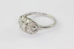 Art Deco White Gold Circular Brilliant Engagement Ring by JABEL