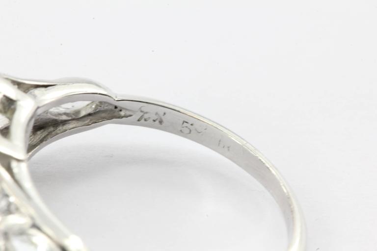 Art Deco Platinum 2.2 Carat Old European Diamond Engagement Ring Circa ...