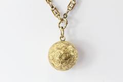 Rare Victorian  Gold Ball Locket