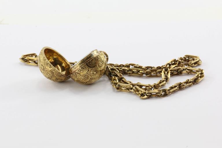 Rare Victorian Gold Ball Locket at 1stDibs gold ball locket pendant