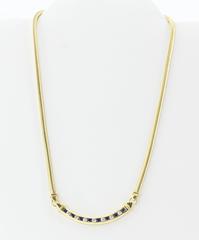 Tiffany & Co. Diamond Sapphire Gold Choker Necklace