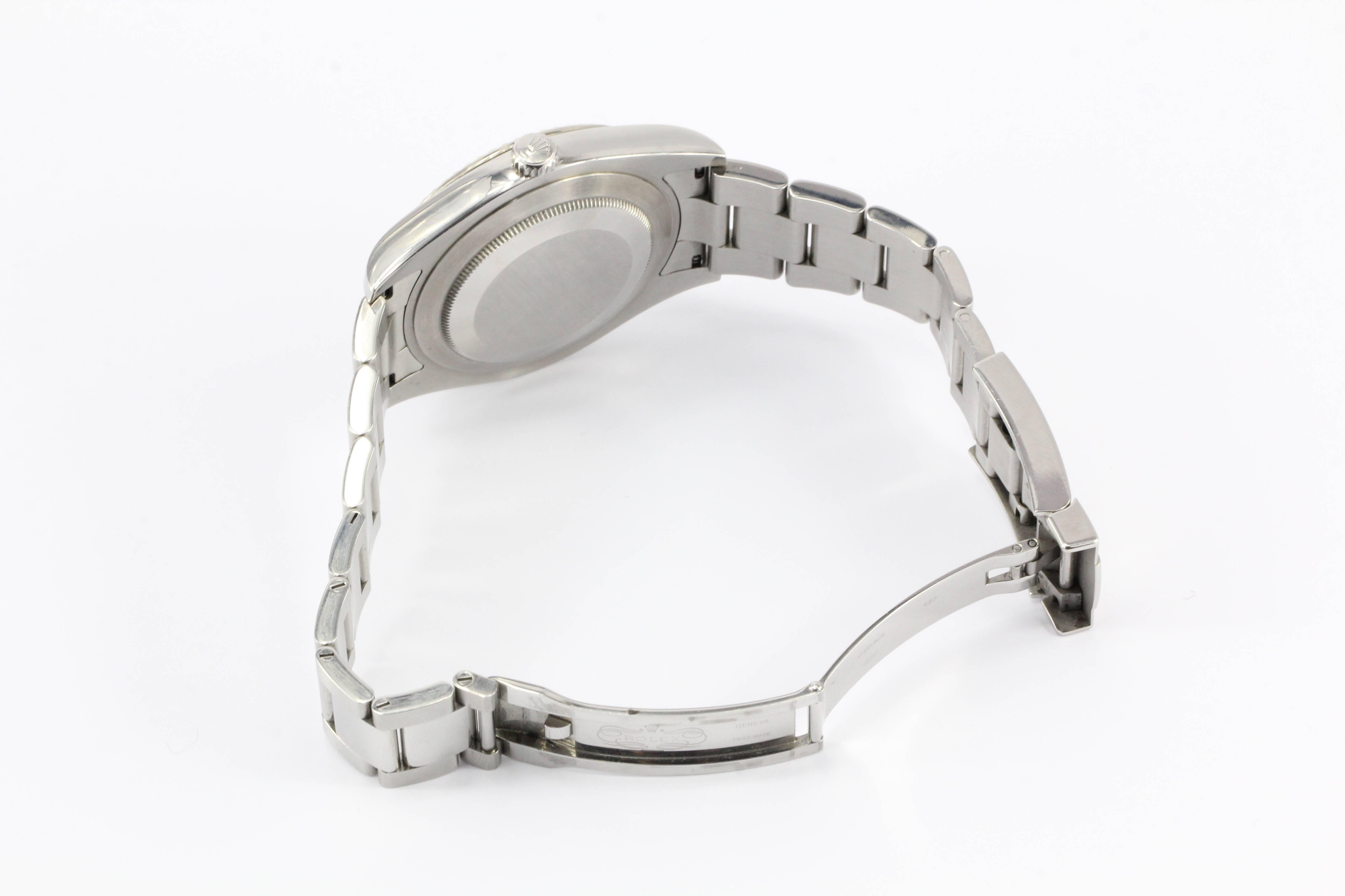 Rolex White Gold Stainless Steel Datejust II Rhodium Dial Wristwatch 5