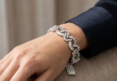 Tiffany & Co Vintage Estate Platin-Diamant-Armband 22,7 Karat Art Deco Stil