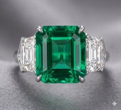 Vivid 3.97 CT Muzo Colombian Green Emerald No Oil Certified