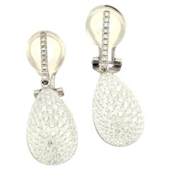 Boucles d'oreilles « Diamond Drop » en lucite, or blanc 18 carats, 1,45 carat au total