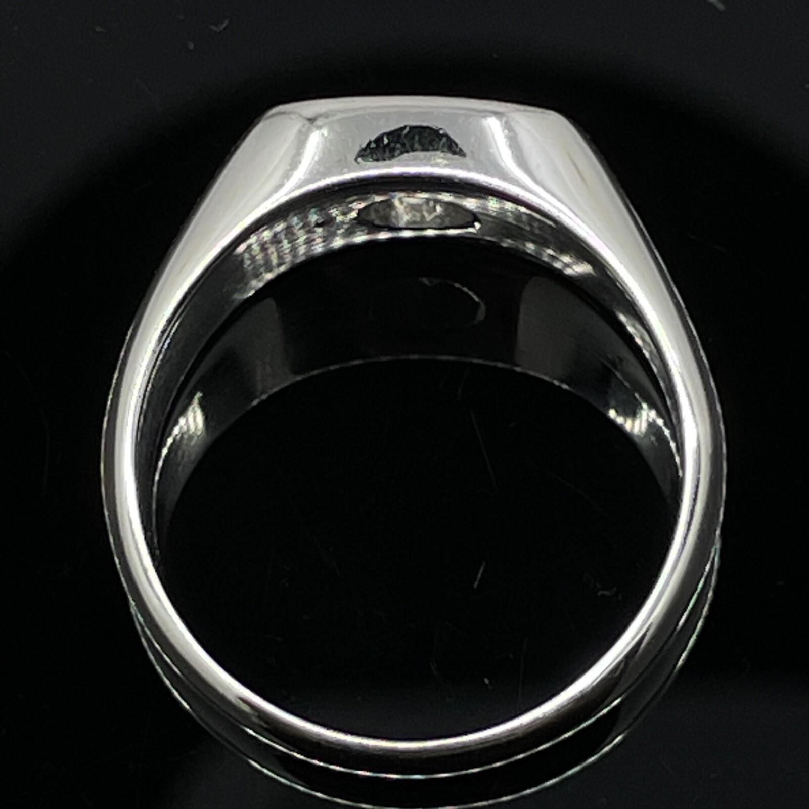 Taglio rotondo Anello con diamante .49ct rotondo Brilliante F/VS - Oro bianco 14k Sz 9.25 in vendita